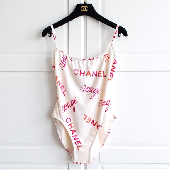 Rare Chanel Vintage 1996 White Rouge 96P Swimsuit - Picture 4 of 13